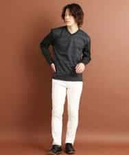 MKKJM40063 MK MICHEL KLEIN HOMME(MKミッシェルクランオム) ダブルフェイスプリント ダークグレー
