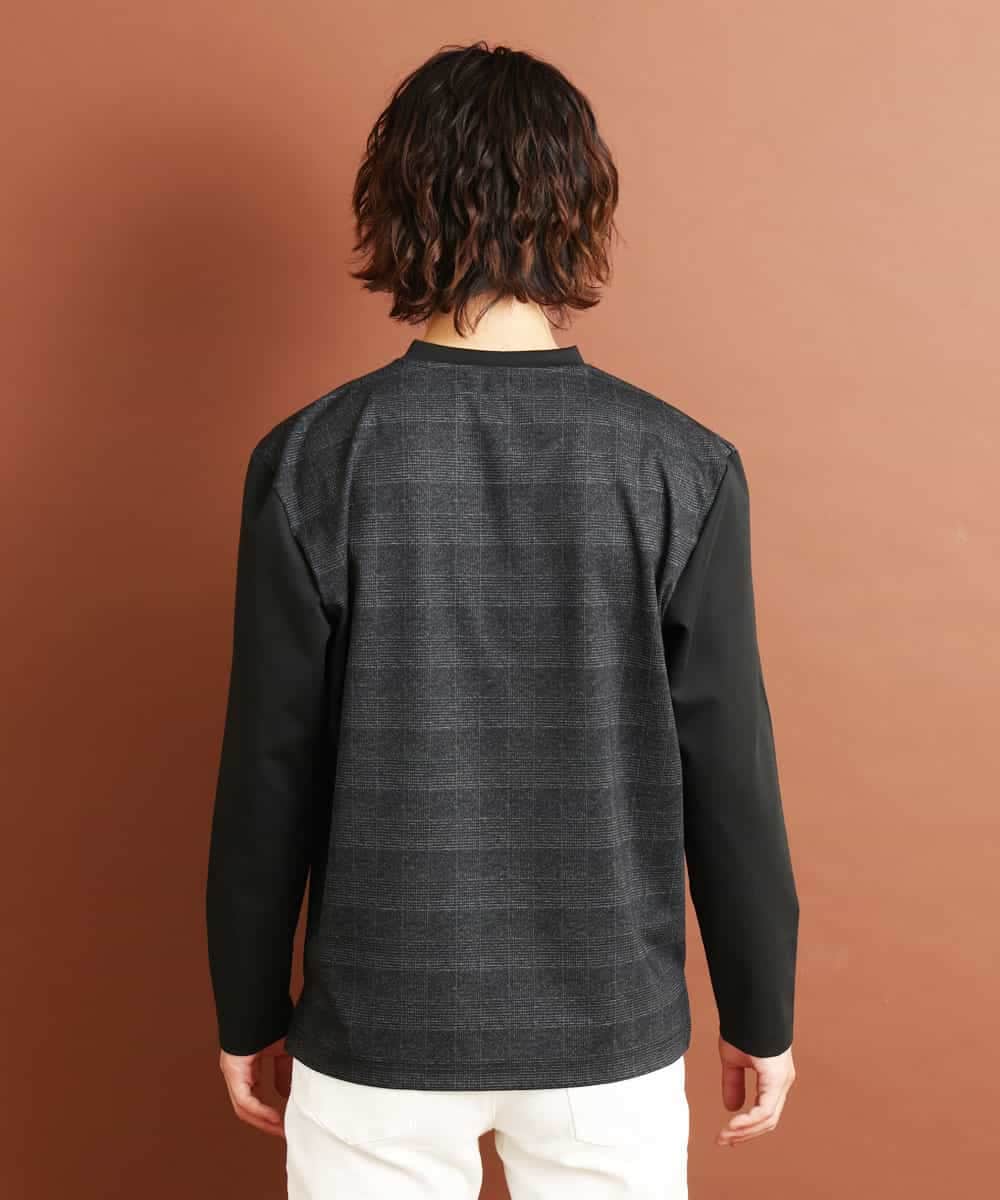 MKKJM40063 MK MICHEL KLEIN HOMME(MKミッシェルクランオム) ダブルフェイスプリント ダークグレー