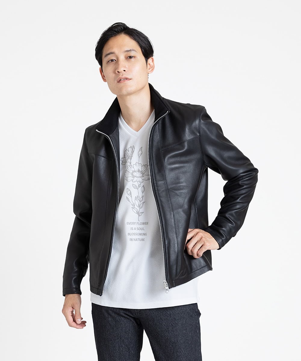 MKKJS01059 MK MICHEL KLEIN HOMME(MKミッシェルクランオム) フラワーモチーフ / 梨地カットソー ホワイト(90)