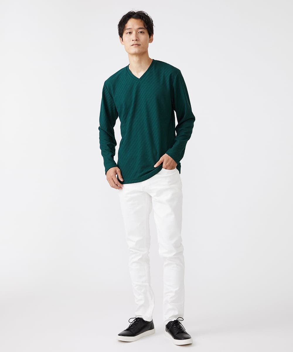 MKKJS53059 MK MICHEL KLEIN HOMME(MKミッシェルクランオム) リンクスカットソー グリーン(35)