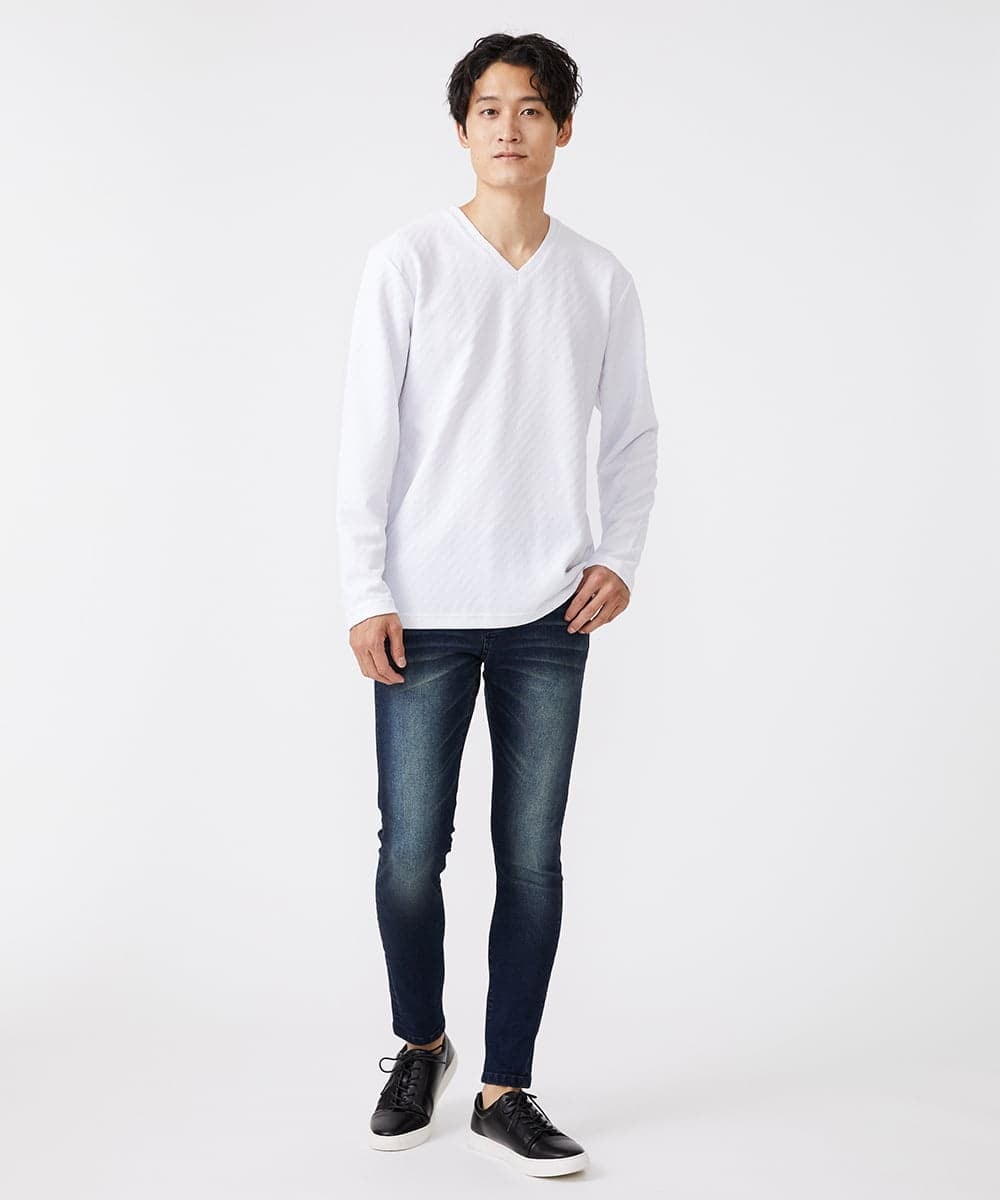 MKKJS53059 MK MICHEL KLEIN HOMME(MKミッシェルクランオム) リンクスカットソー ホワイト(90)