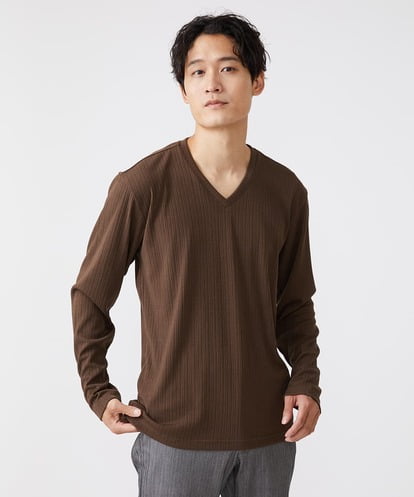 MKKJS55059  ストレッチストライプカットソー