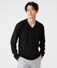 MKKJS55059 MK MICHEL KLEIN HOMME(MKミッシェルクランオム) ストレッチストライプカットソー ブラック(94)