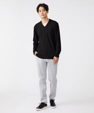MKKJS55059 MK MICHEL KLEIN HOMME(MKミッシェルクランオム) ストレッチストライプカットソー ブラック(94)