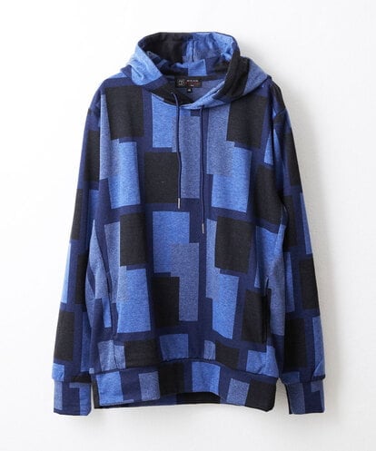 MKKJU11099 MK MICHEL KLEIN HOMME ダブルジャガードブロックパーカー