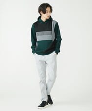 MKKJU15099 MK MICHEL KLEIN HOMME(MKミッシェルクランオム) ブロッキングスエードパーカー グリーン(35)