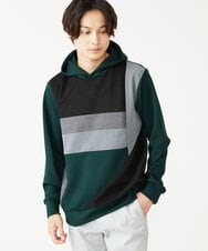 MKKJU15099 MK MICHEL KLEIN HOMME(MKミッシェルクランオム) ブロッキングスエードパーカー グリーン(35)