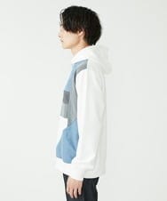 MKKJU15099 MK MICHEL KLEIN HOMME(MKミッシェルクランオム) ブロッキングスエードパーカー ホワイト(90)
