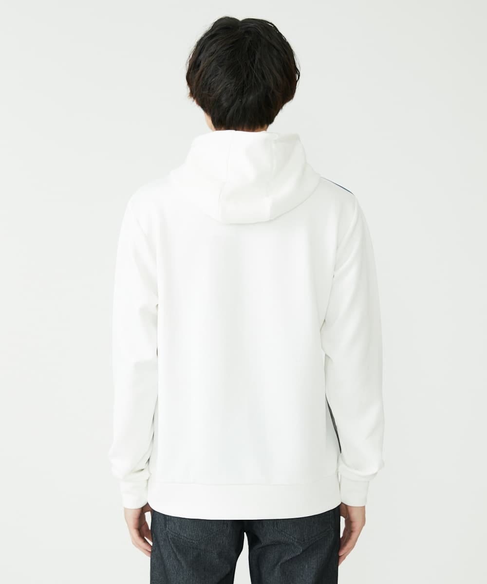MKKJU15099 MK MICHEL KLEIN HOMME(MKミッシェルクランオム) ブロッキングスエードパーカー ホワイト(90)