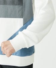 MKKJU15099 MK MICHEL KLEIN HOMME(MKミッシェルクランオム) ブロッキングスエードパーカー ホワイト(90)
