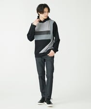 MKKJU15099 MK MICHEL KLEIN HOMME(MKミッシェルクランオム) ブロッキングスエードパーカー ブラック(94)