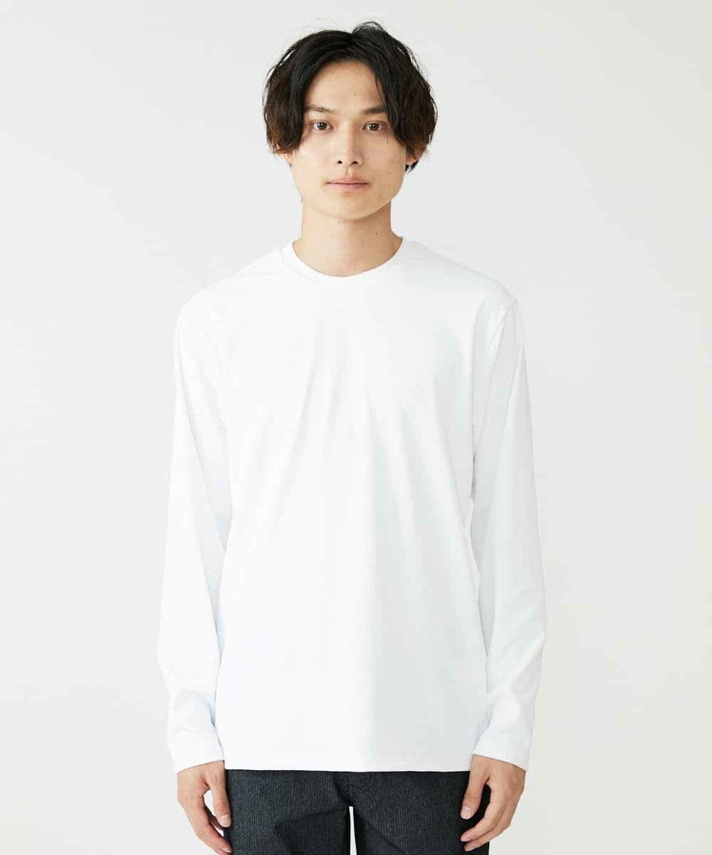 MKKJU17059 MK MICHEL KLEIN HOMME(MKミッシェルクランオム) テレコカットソー ホワイト(90)