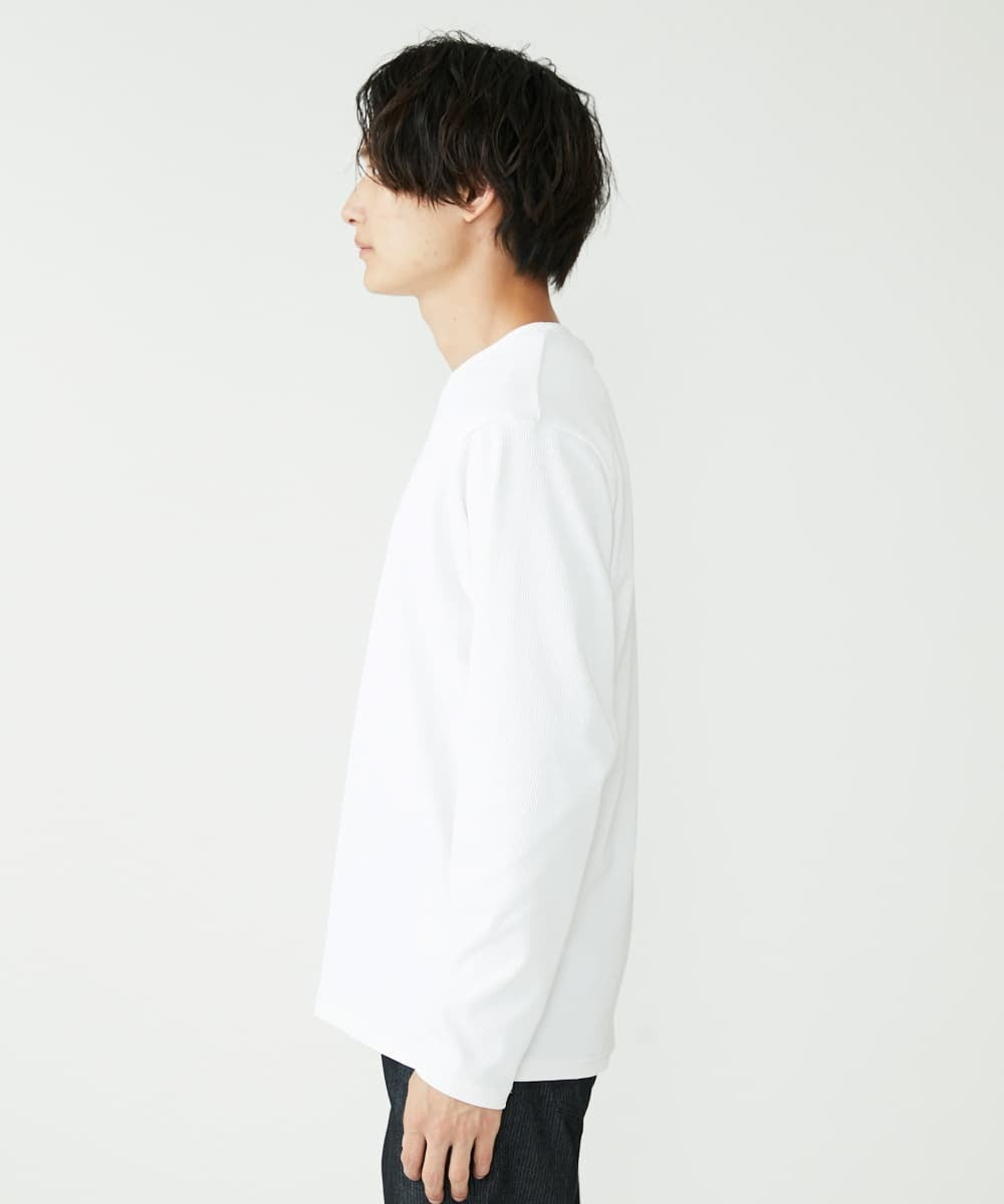 MKKJU17059 MK MICHEL KLEIN HOMME(MKミッシェルクランオム) テレコカットソー ホワイト(90)