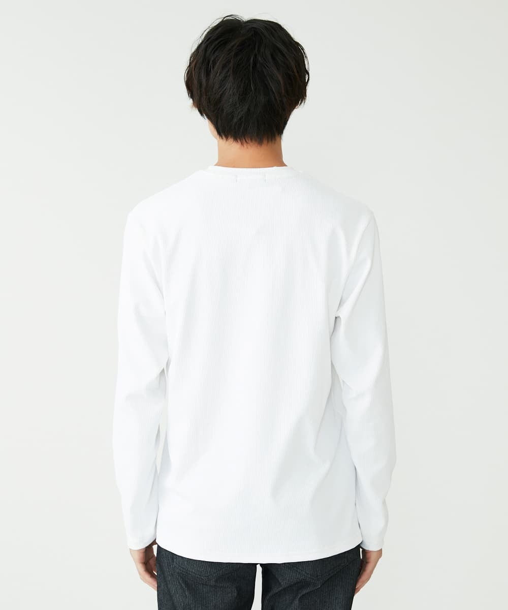 MKKJU17059 MK MICHEL KLEIN HOMME(MKミッシェルクランオム) テレコカットソー ホワイト(90)
