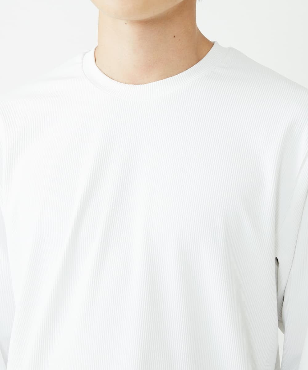 MKKJU17059 MK MICHEL KLEIN HOMME(MKミッシェルクランオム) テレコカットソー ホワイト(90)
