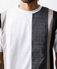MKKJU18059 MK MICHEL KLEIN HOMME(MKミッシェルクランオム) ストライプカットソー ホワイト(90)