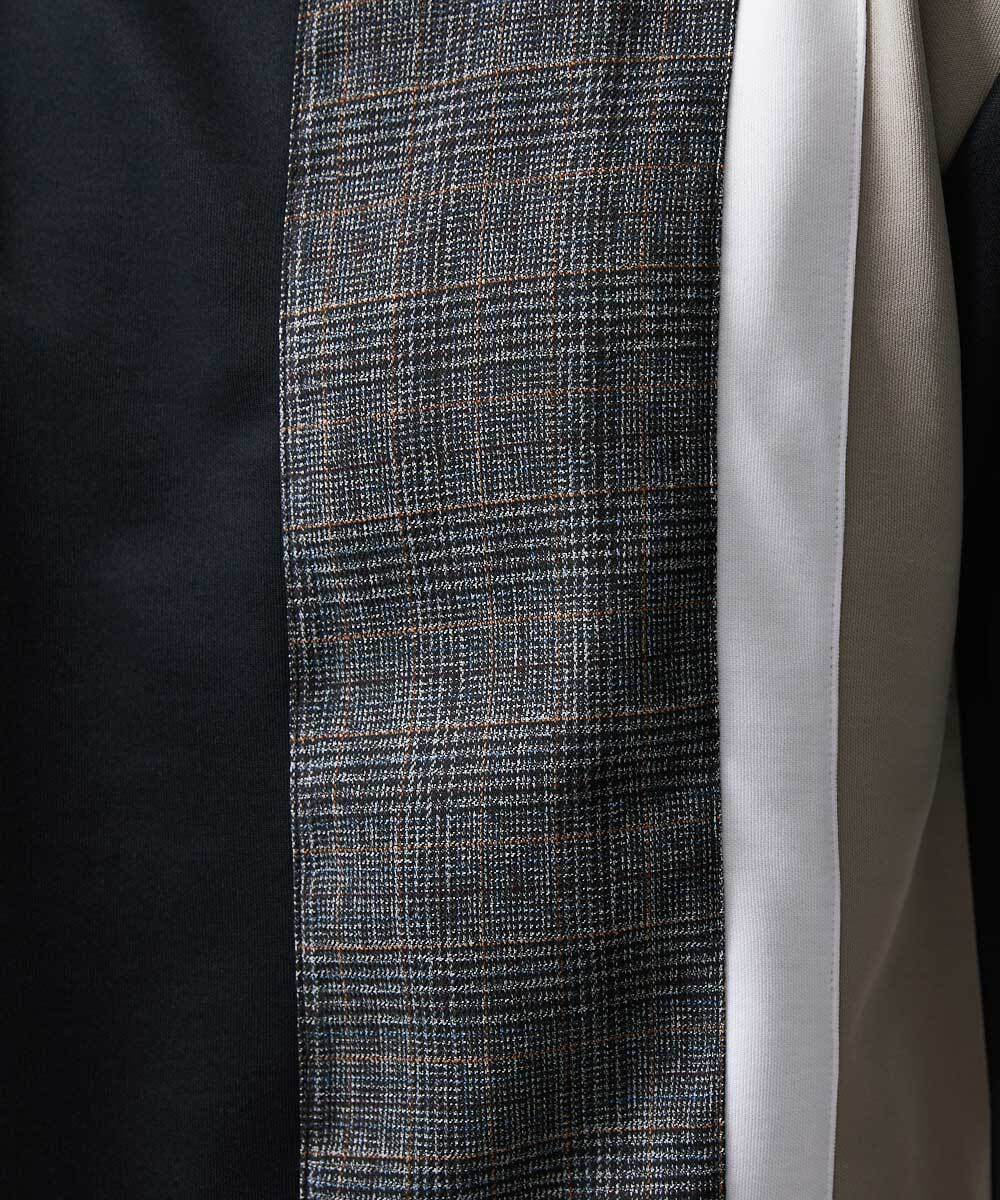 MKKJU18059 MK MICHEL KLEIN HOMME(MKミッシェルクランオム) ストライプカットソー ブラック(94)