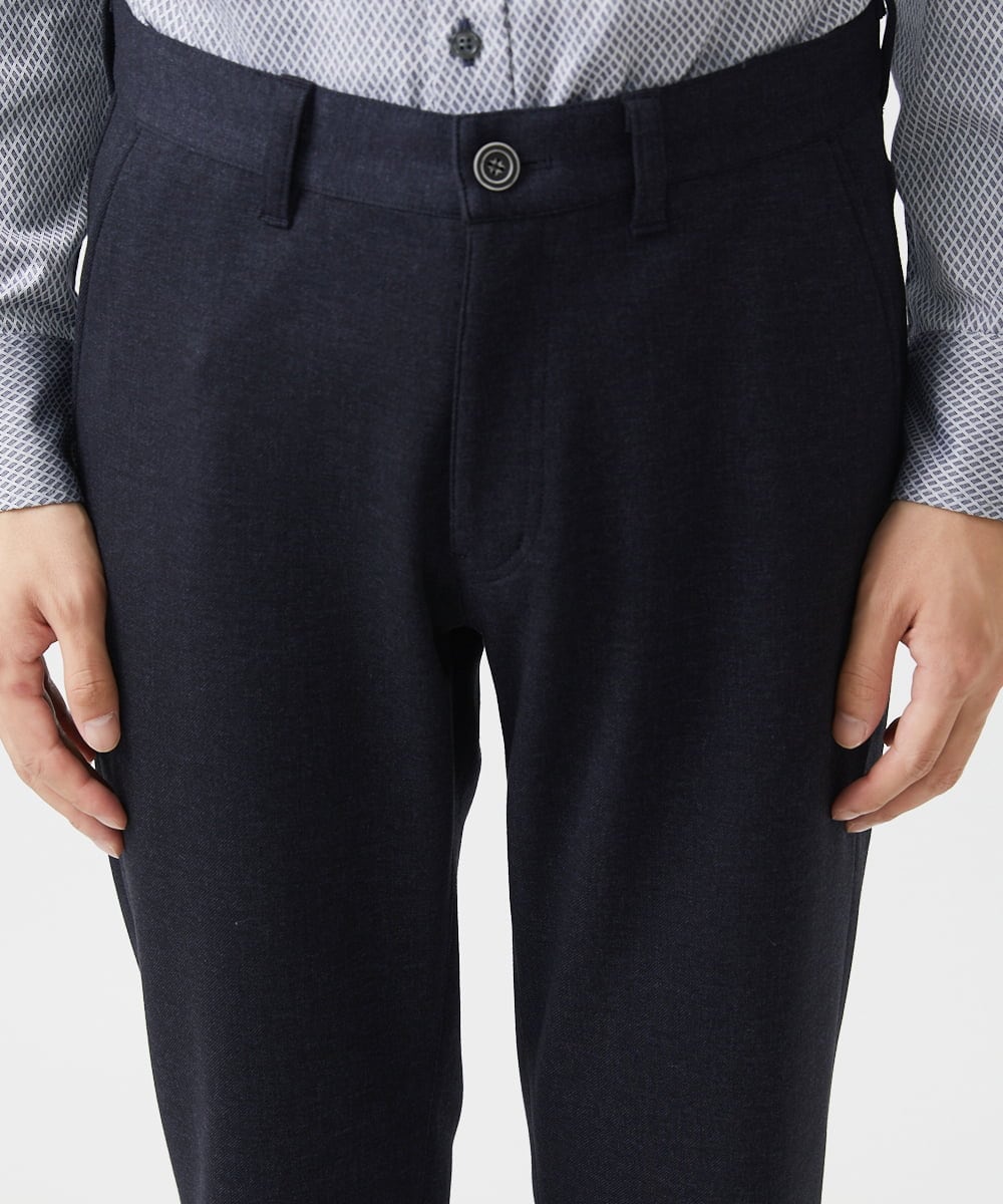 MKLAA55140 MK MICHEL KLEIN HOMME(MKミッシェルクランオム) 【セットアップ対応/全4サイズ展開】テーパードパンツ / TEC EASY JERSY 2024 ネイビー