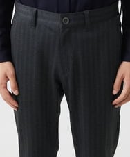 MKLAA57140 MK MICHEL KLEIN HOMME(MKミッシェルクランオム) 【セットアップ対応/全4サイズ展開】テーパードパンツ/TEC EASY へリンボン ダークグレー