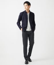 MKLAA57140 MK MICHEL KLEIN HOMME(MKミッシェルクランオム) 【セットアップ対応/全4サイズ展開】テーパードパンツ/TEC EASY へリンボン ダークグレー