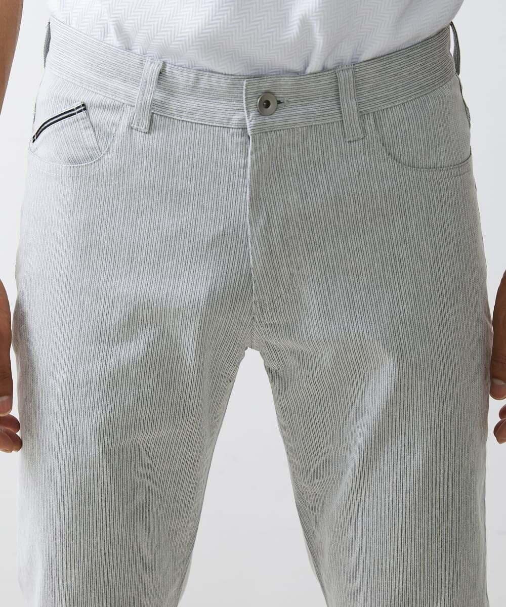 MKLAC05120 MK MICHEL KLEIN HOMME(MKミッシェルクランオム) 【4サイズ展開】ストレッチパンツ/コードレーン2024AW ライトグレー