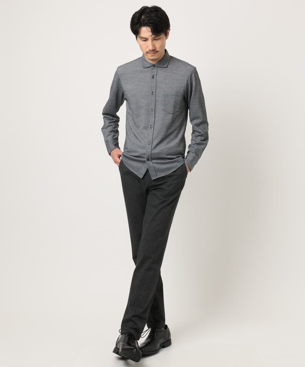 MKLAD54130 MK MICHEL KLEIN HOMME(MKミッシェルクランオム) 【オンオフ兼用】アクティブセッターオックス スラックス ダークグレー