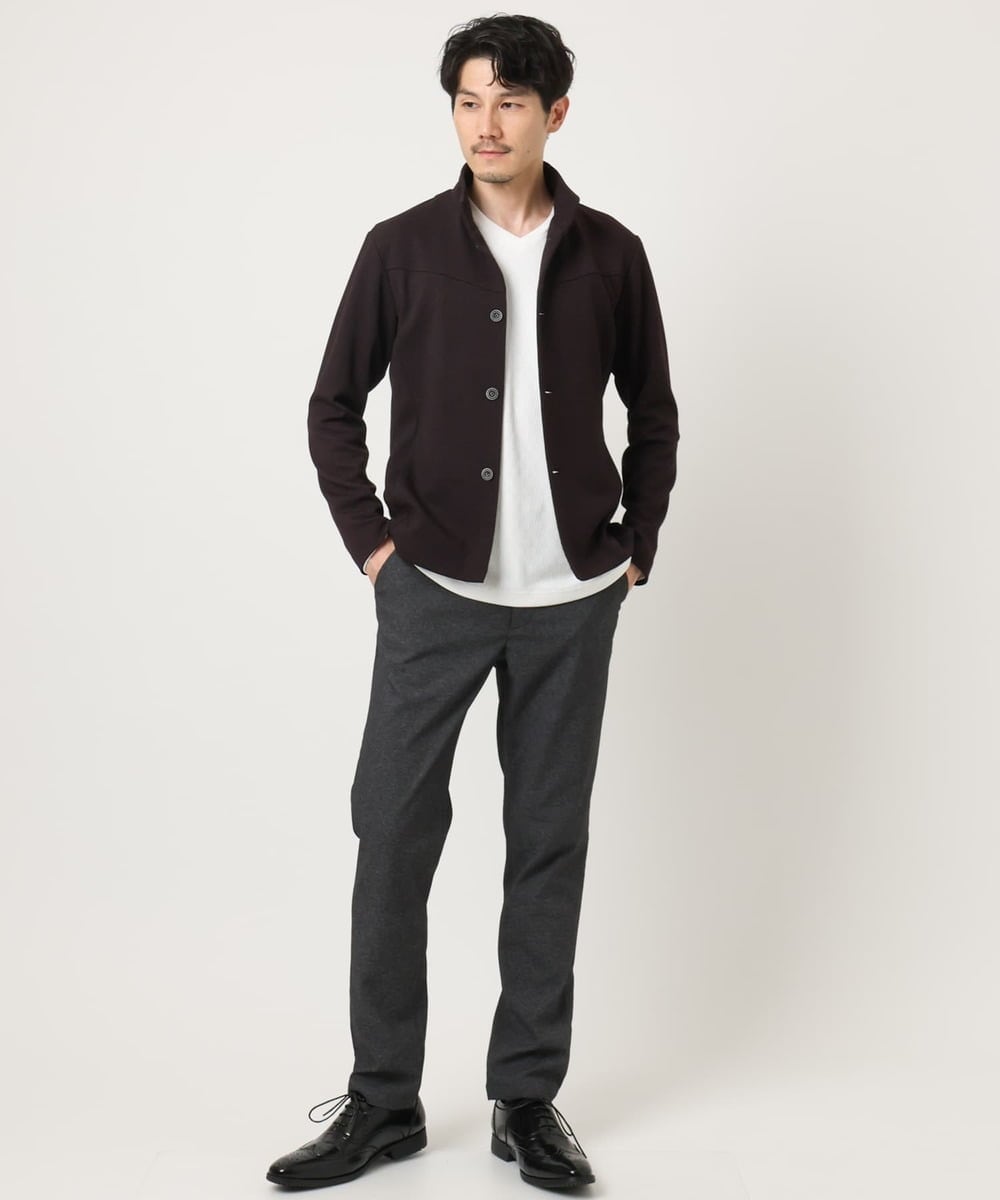 MKLAD54130 MK MICHEL KLEIN HOMME(MKミッシェルクランオム) 【オンオフ兼用】アクティブセッターオックス スラックス ダークグレー