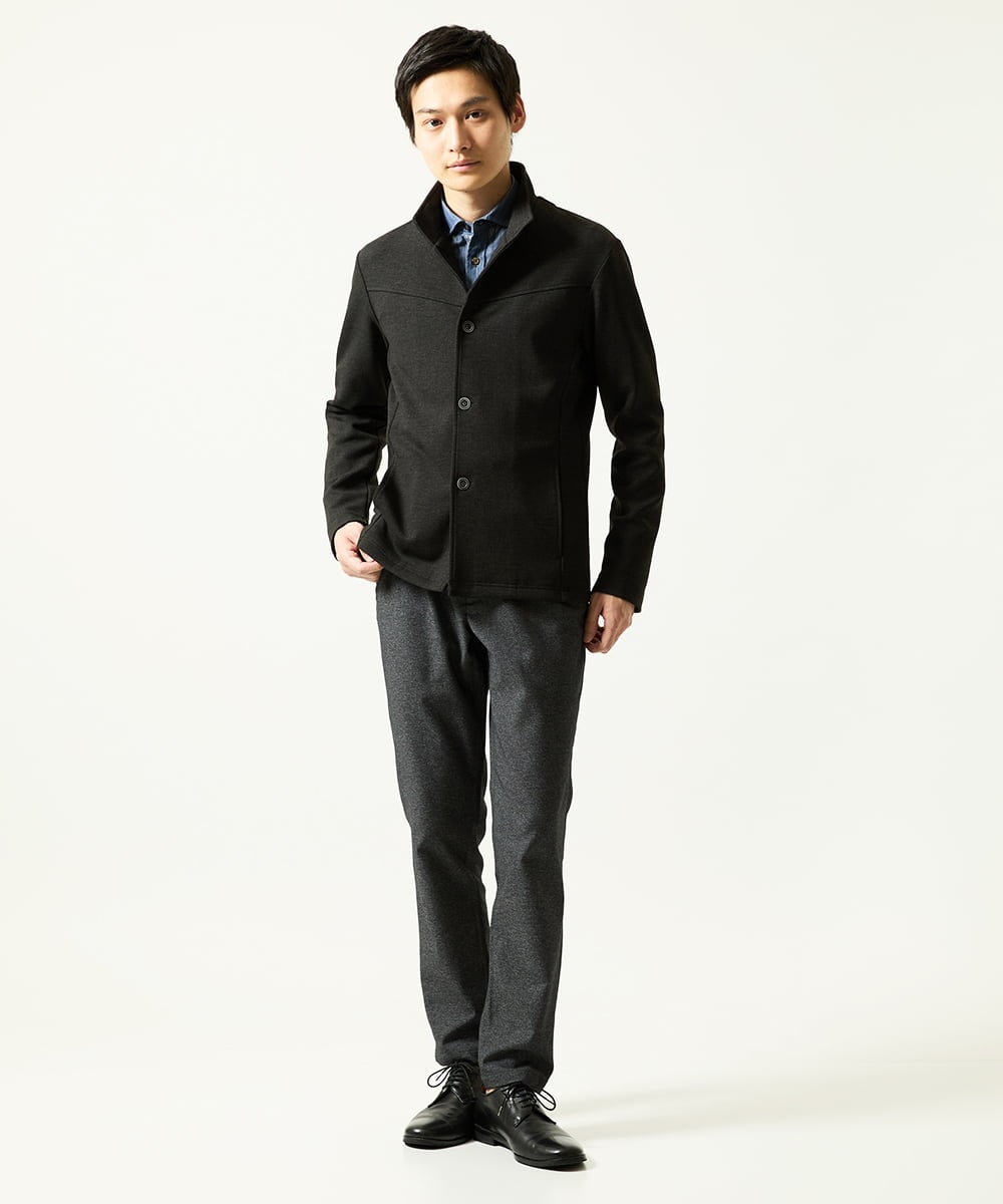 MKLAD54130 MK MICHEL KLEIN HOMME(MKミッシェルクランオム) 【オンオフ兼用】アクティブセッターオックス スラックス ダークグレー