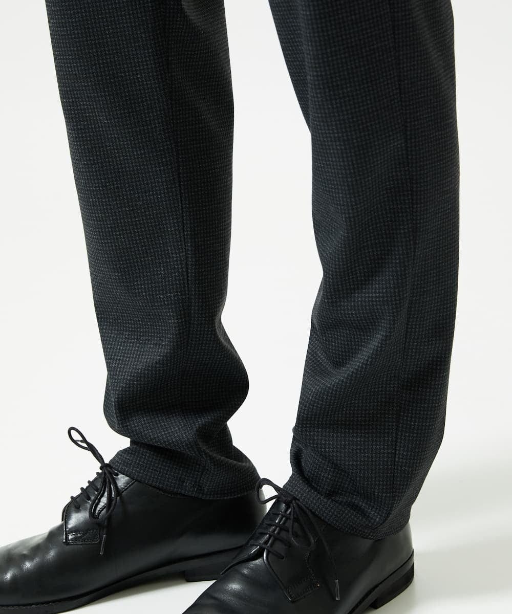 MKLAD57110 MK MICHEL KLEIN HOMME(MKミッシェルクランオム) 【快適ストレッチ】TECEASY千鳥柄パンツ 「セットアップ対応」 ダークグレー