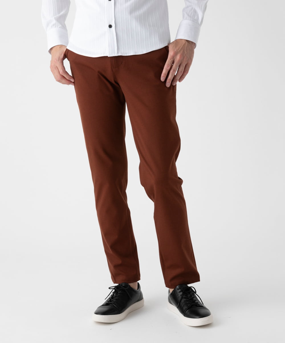 MKLAD60130 MK MICHEL KLEIN HOMME(MKミッシェルクランオム) 【2WAYストレッチ/一部色のみセットアップ対応】ハイストレッチスラックス オレンジ