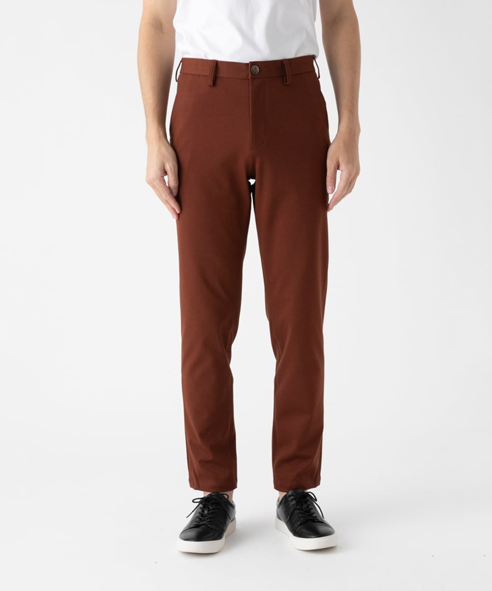 MKLAD60130 MK MICHEL KLEIN HOMME(MKミッシェルクランオム) 【2WAYストレッチ/一部色のみセットアップ対応】ハイストレッチスラックス オレンジ