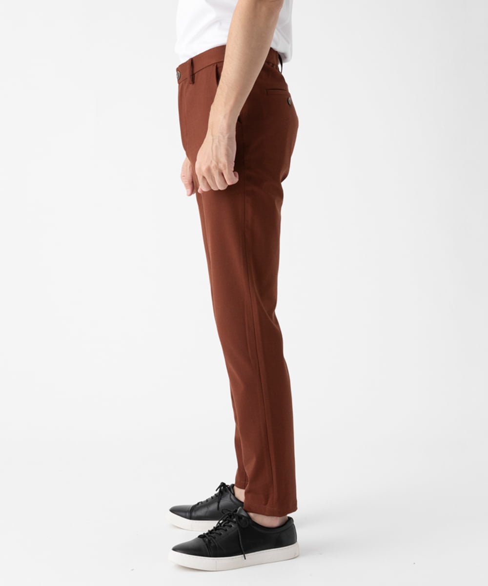 MKLAD60130 MK MICHEL KLEIN HOMME(MKミッシェルクランオム) 【2WAYストレッチ/一部色のみセットアップ対応】ハイストレッチスラックス オレンジ