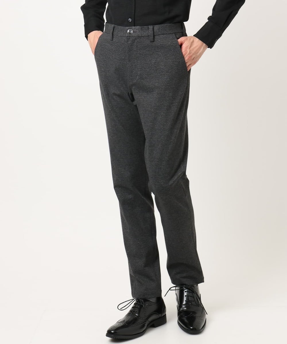 MKLAD60130 MK MICHEL KLEIN HOMME(MKミッシェルクランオム) 【快適ストレッチ】ハイストレッチスラックス「セットアップ対応」 ダークグレー