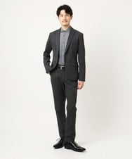 MKLAD60130 MK MICHEL KLEIN HOMME(MKミッシェルクランオム) 【快適ストレッチ】ハイストレッチスラックス「セットアップ対応」 ダークグレー