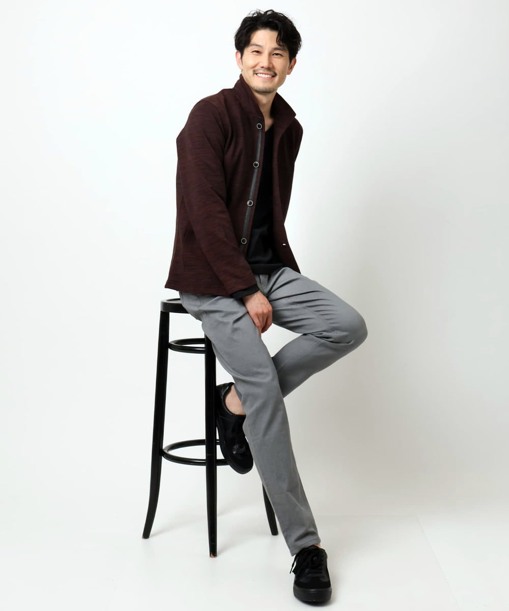 MKLAF03090 MK MICHEL KLEIN HOMME(MKミッシェルクランオム) ガムストレッチパンツ グレー