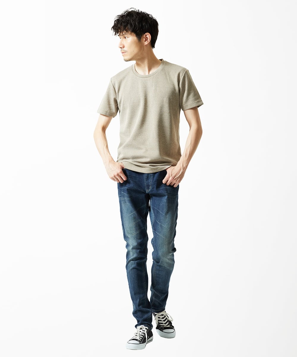 MKLAF12130 MK MICHEL KLEIN HOMME(MKミッシェルクランオム) ヴィンテージストレッチデニム ブルー