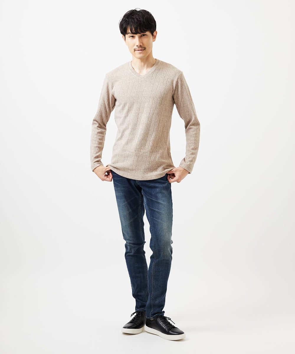 MKLAF12130 MK MICHEL KLEIN HOMME(MKミッシェルクランオム) 【４サイズ展開／ストレッチ】ビンテージストレッチデニム ブルー