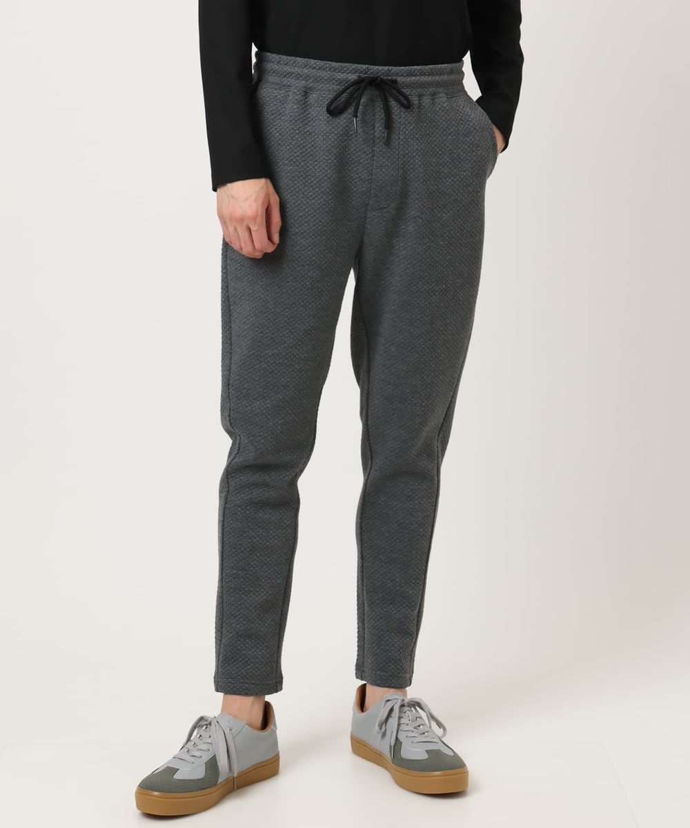 MKLAF13090 MK MICHEL KLEIN HOMME(MKミッシェルクランオム) 【セットアップ対応】ダイヤモンドフクレ ジョガーパンツ グレー
