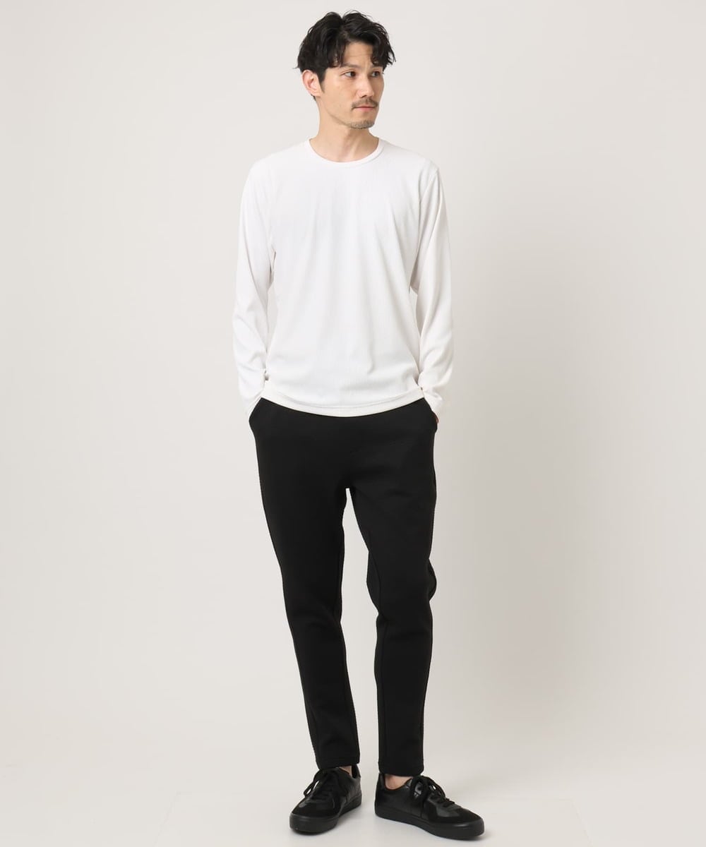MKLAF13090 MK MICHEL KLEIN HOMME(MKミッシェルクランオム) 【セットアップ対応】ダイヤモンドフクレ ジョガーパンツ ブラック