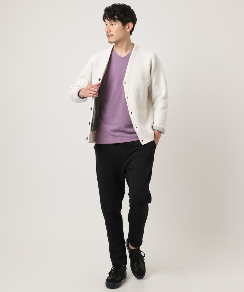 MKLAF13090 MK MICHEL KLEIN HOMME(MKミッシェルクランオム) 【セットアップ対応】ダイヤモンドフクレ ジョガーパンツ ブラック