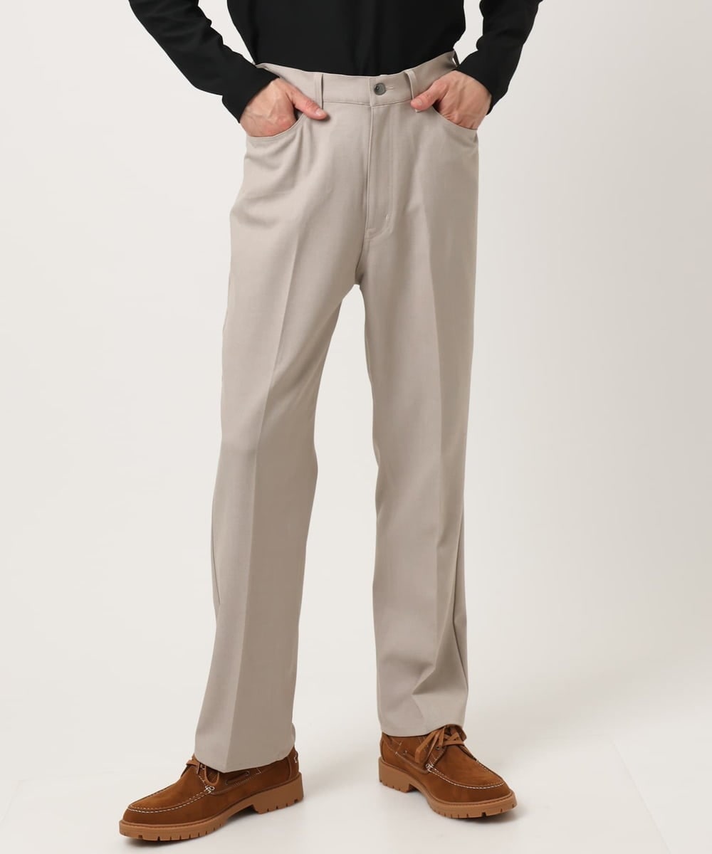 MKLAF14120 MK MICHEL KLEIN HOMME(MKミッシェルクランオム) ストレッチワイドスラックス アイボリー