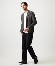 MKLAF14120 MK MICHEL KLEIN HOMME(MKミッシェルクランオム) ストレッチワイドスラックス ブラック