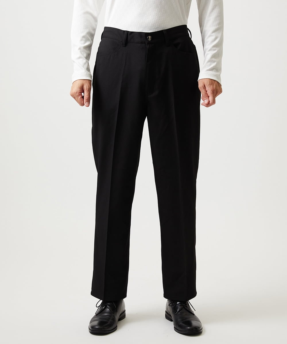 MKLAF14120 MK MICHEL KLEIN HOMME(MKミッシェルクランオム) ストレッチワイドスラックス ブラック