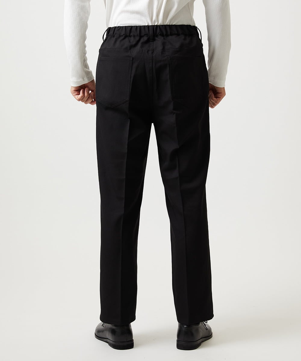 MKLAF14120 MK MICHEL KLEIN HOMME(MKミッシェルクランオム) ストレッチワイドスラックス ブラック