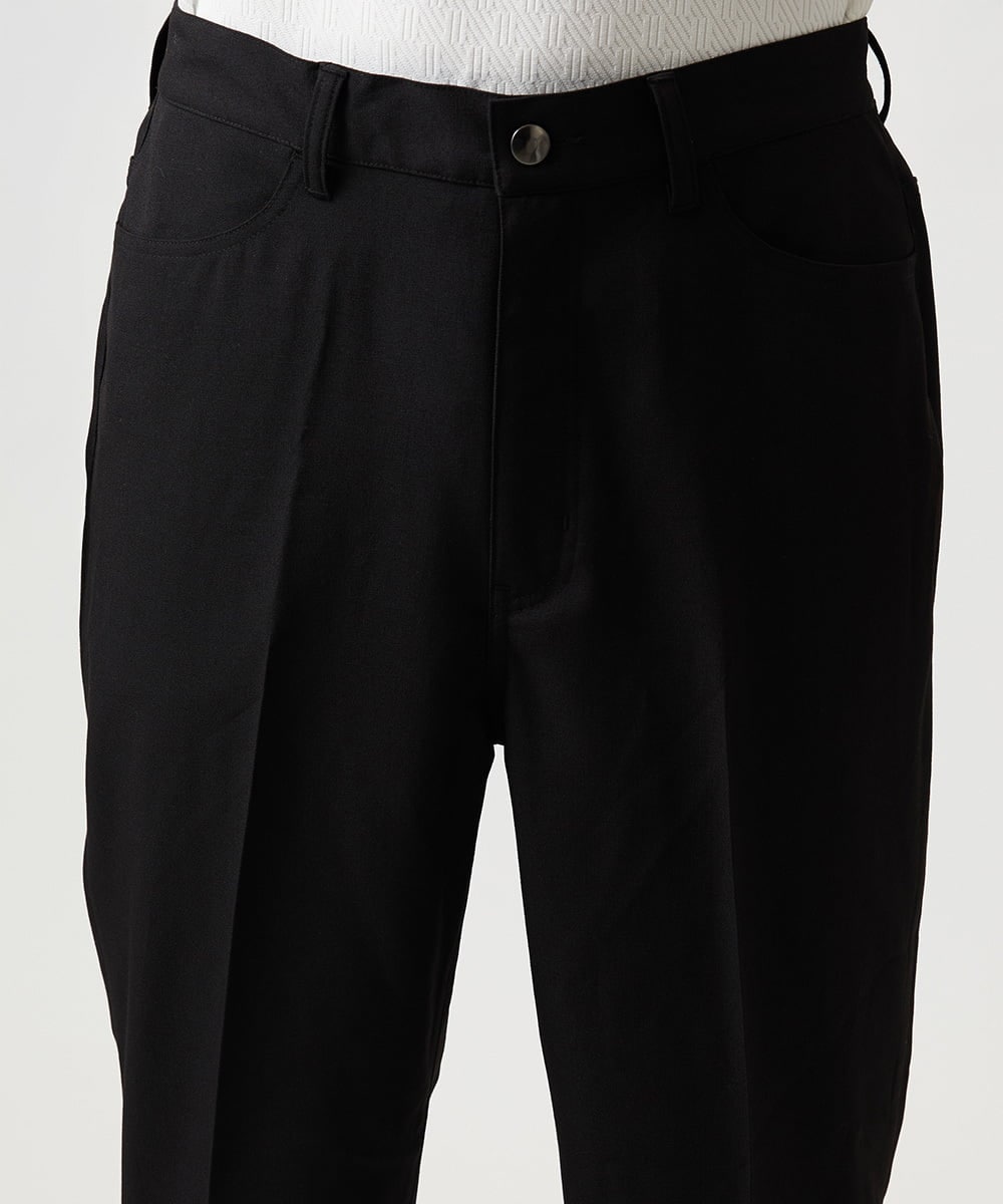 MKLAF14120 MK MICHEL KLEIN HOMME(MKミッシェルクランオム) ストレッチワイドスラックス ブラック