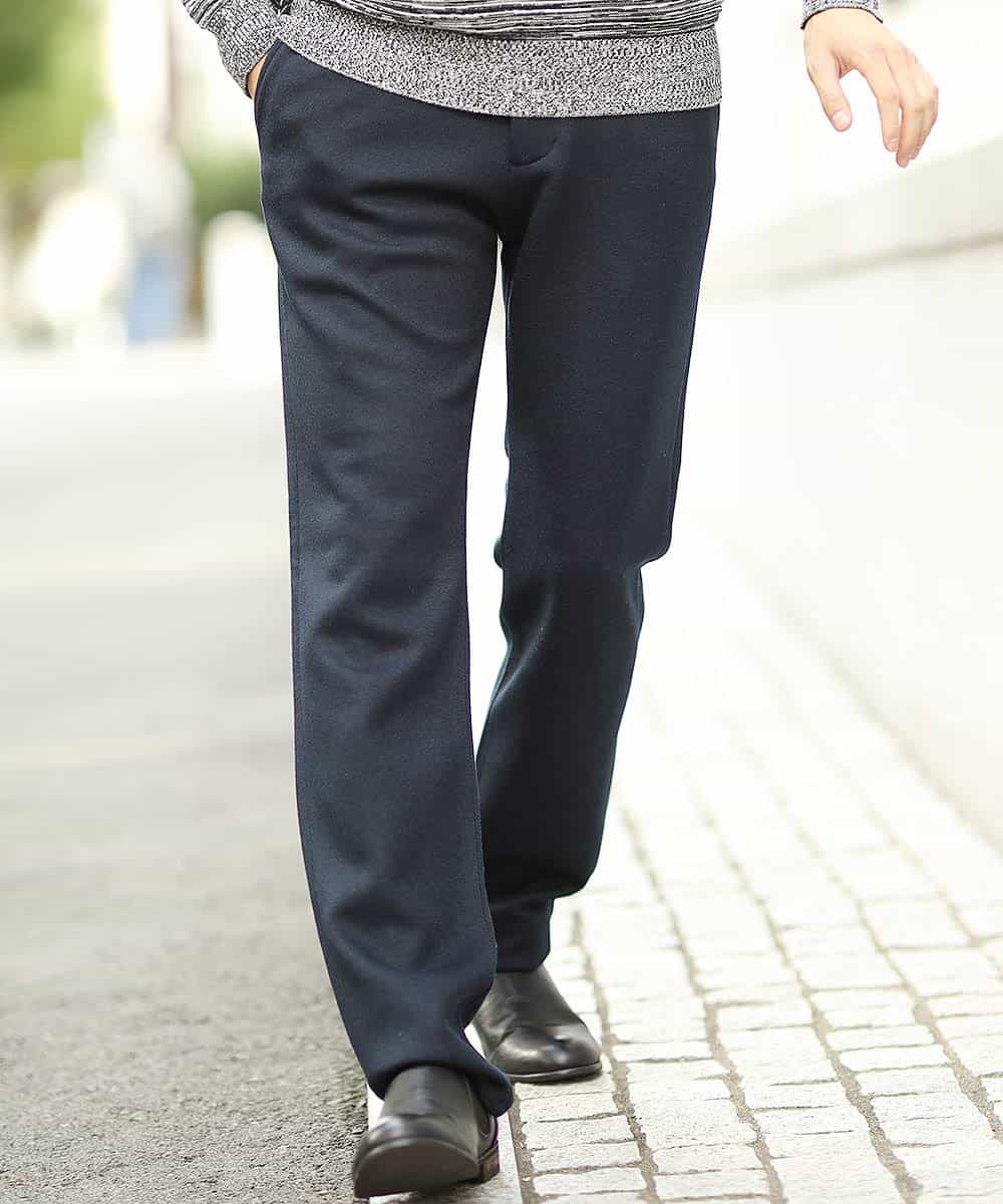 MKLAJ55095 MK MICHEL KLEIN HOMME(MKミッシェルクランオム) パンツ／ツイーディへリンボン ネイビー
