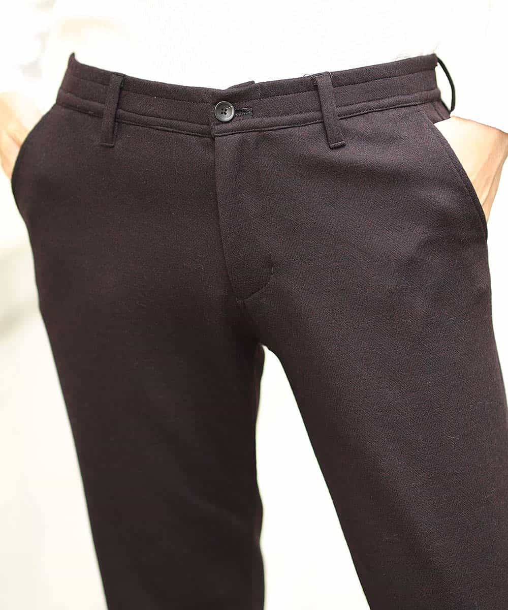 MKLAJ55095 MK MICHEL KLEIN HOMME(MKミッシェルクランオム) パンツ／ツイーディへリンボン パープル