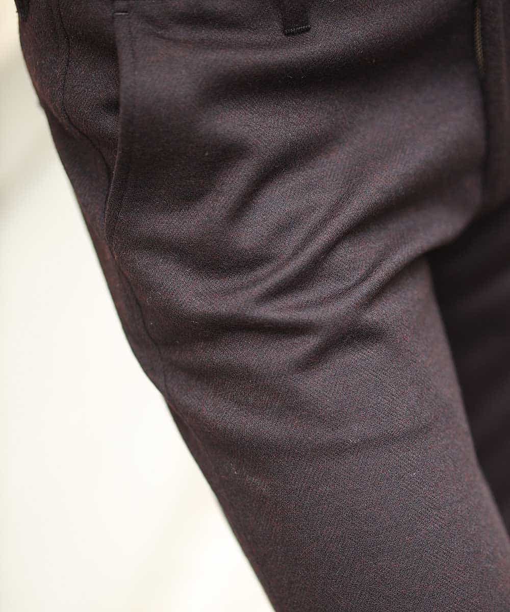 MKLAJ55095 MK MICHEL KLEIN HOMME(MKミッシェルクランオム) パンツ／ツイーディへリンボン パープル