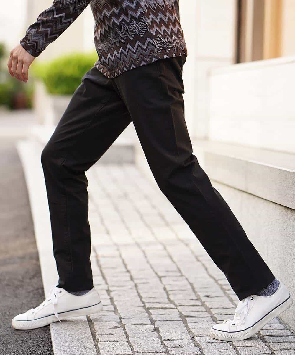 MKLAL60095 MK MICHEL KLEIN HOMME(MKミッシェルクランオム) パンツ（ライト２WAYストレッチ） ブラック