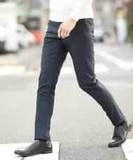 MKLAL72130 MK MICHEL KLEIN HOMME(MKミッシェルクランオム) パンツ／ソフトサーモへリンボン ネイビー
